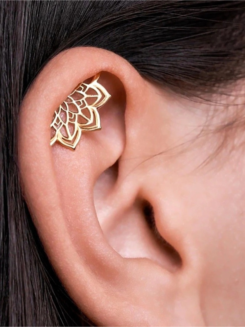 Boho Cartilage Helix Earring For Women, Halloween Gothic Punk Geometric Mandala